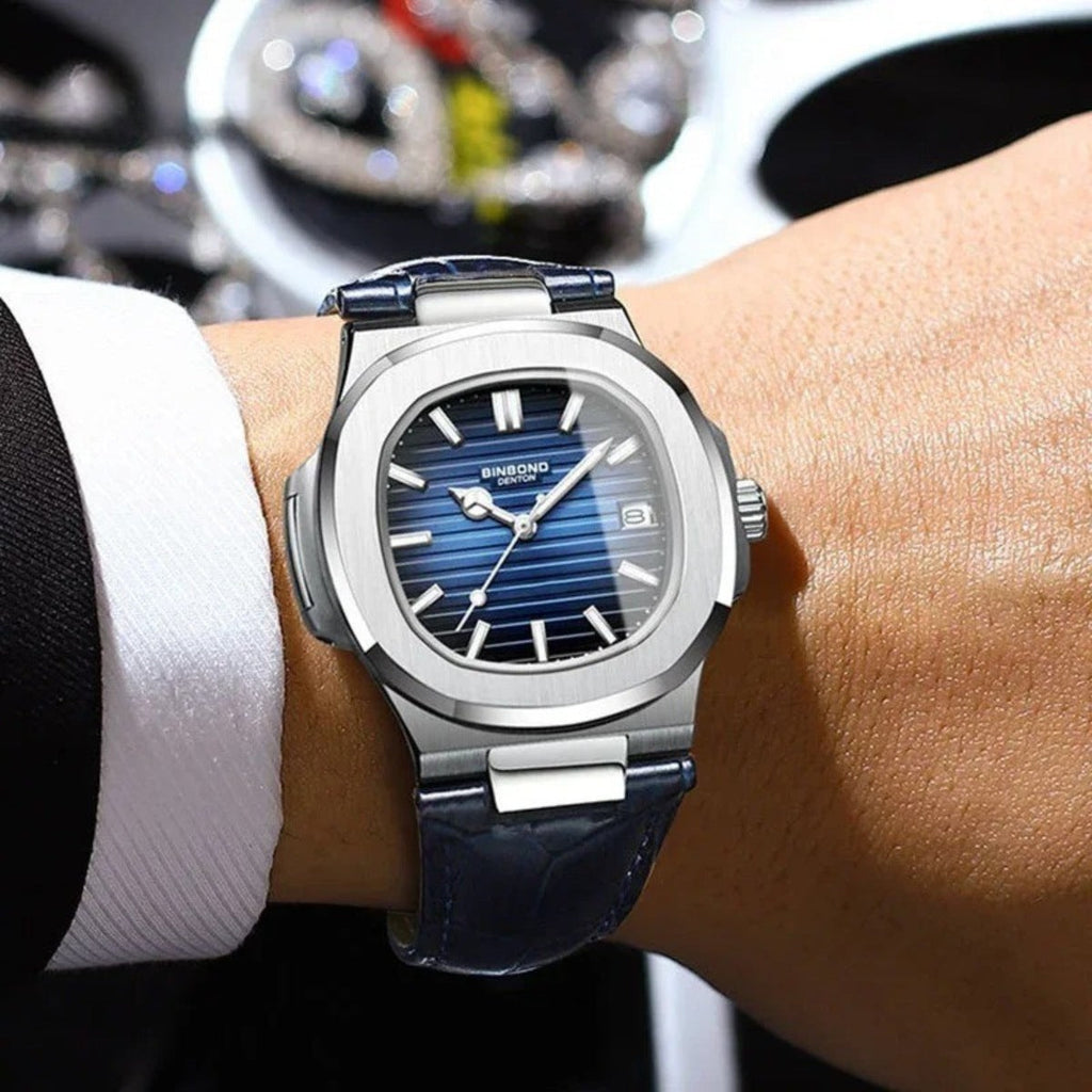 Montre Luxe en cuir marron