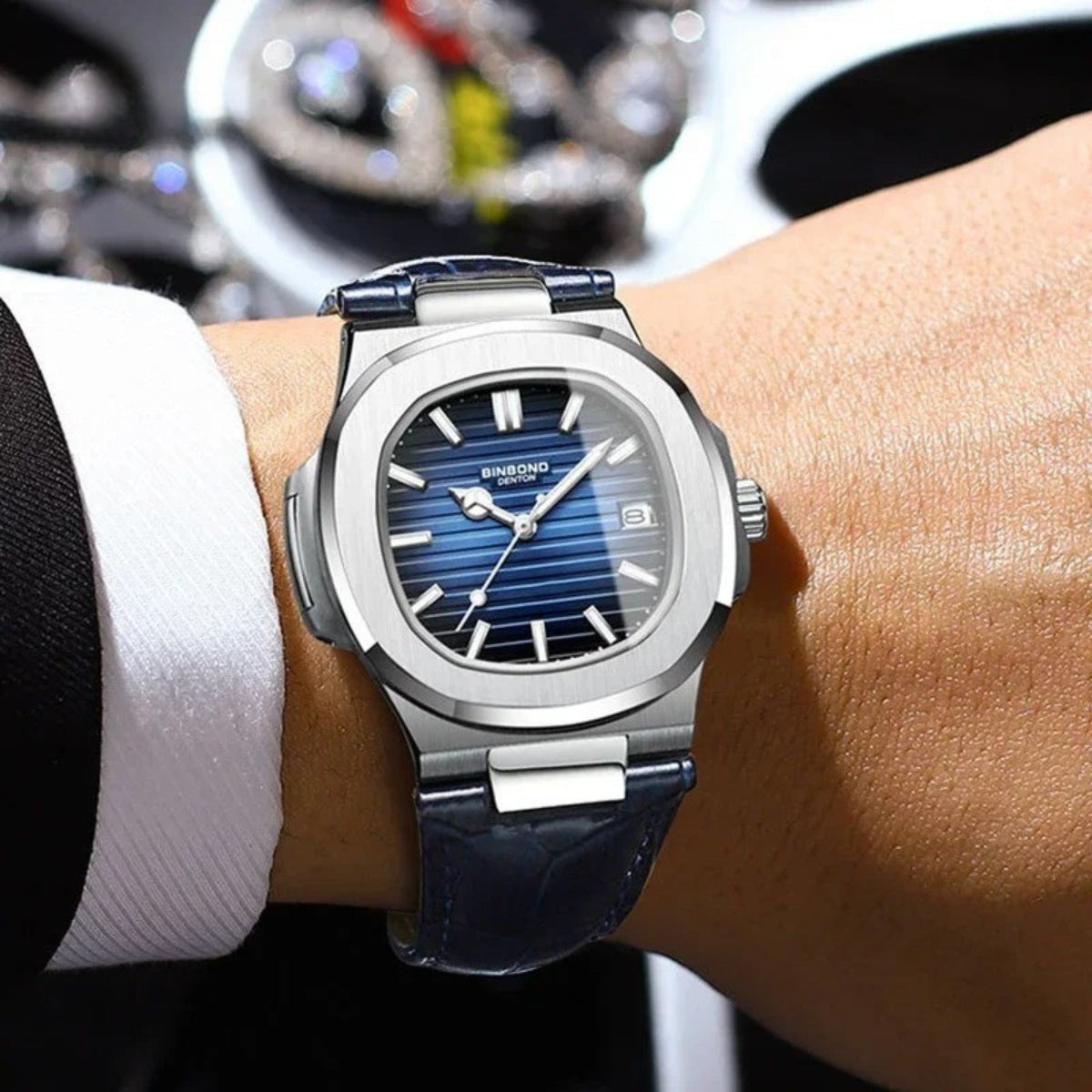 Uhr Luxe Braun Leder