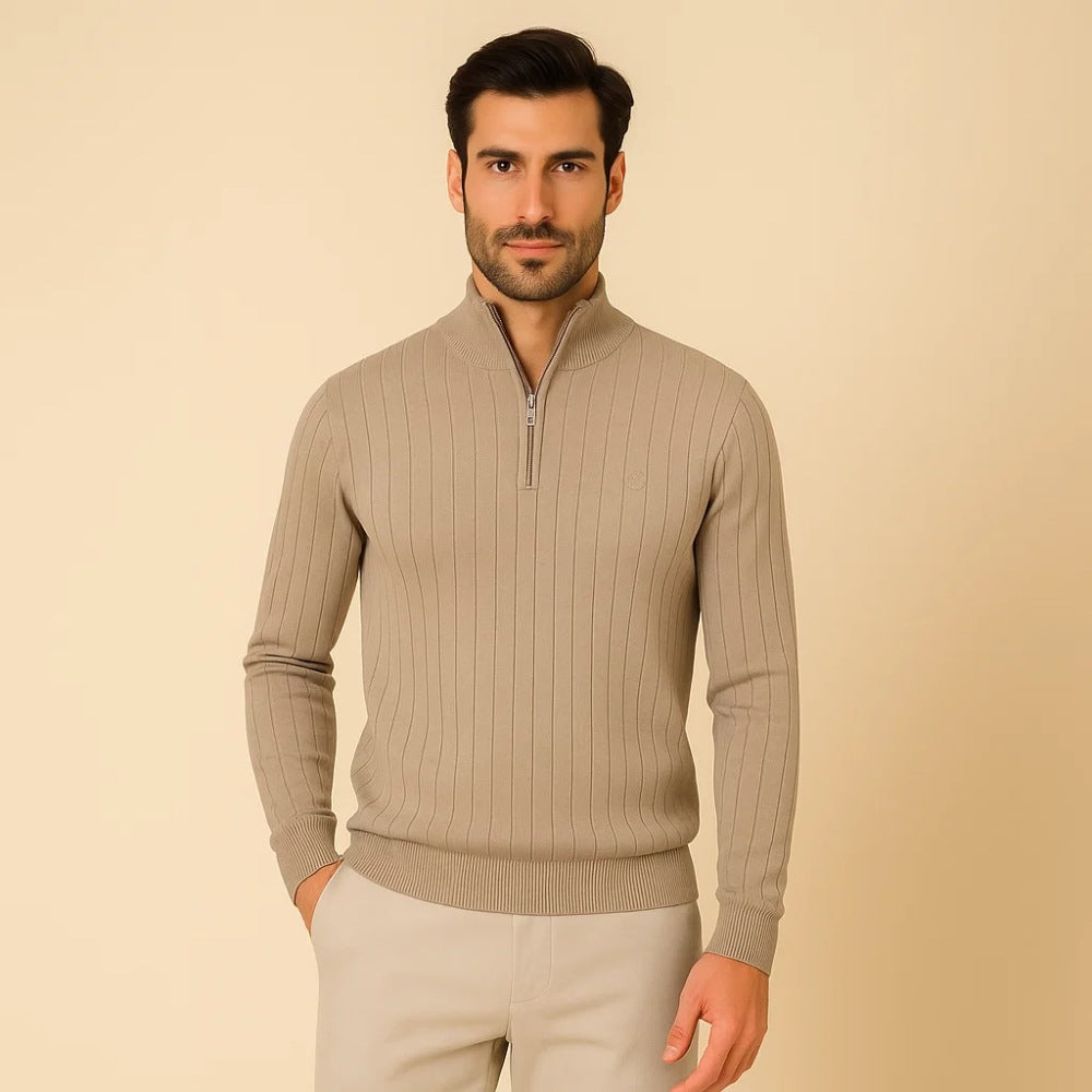 Pull Verri pour homme à col haut zippé
