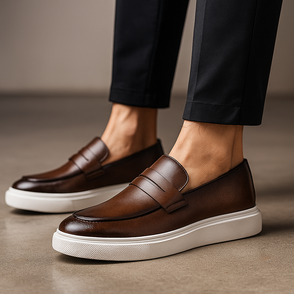 Mocassins Miliani pour homme en cuir italien