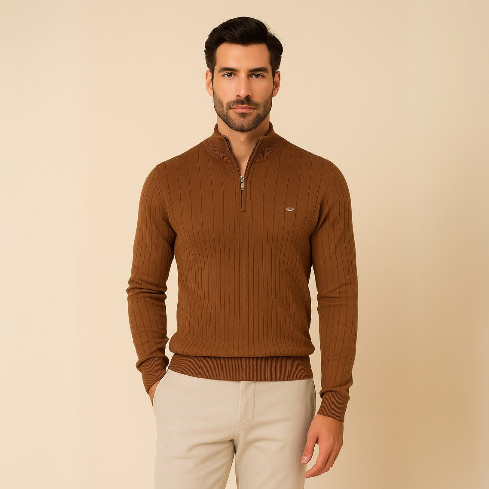 Pullover Verri Herren Stehkragen mit Reißverschluss