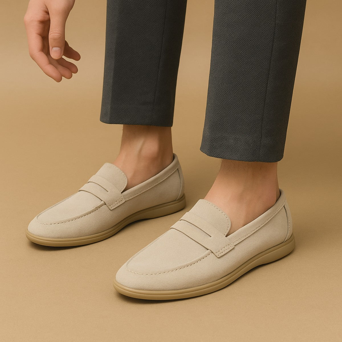 Mocassins Master pour homme en suède