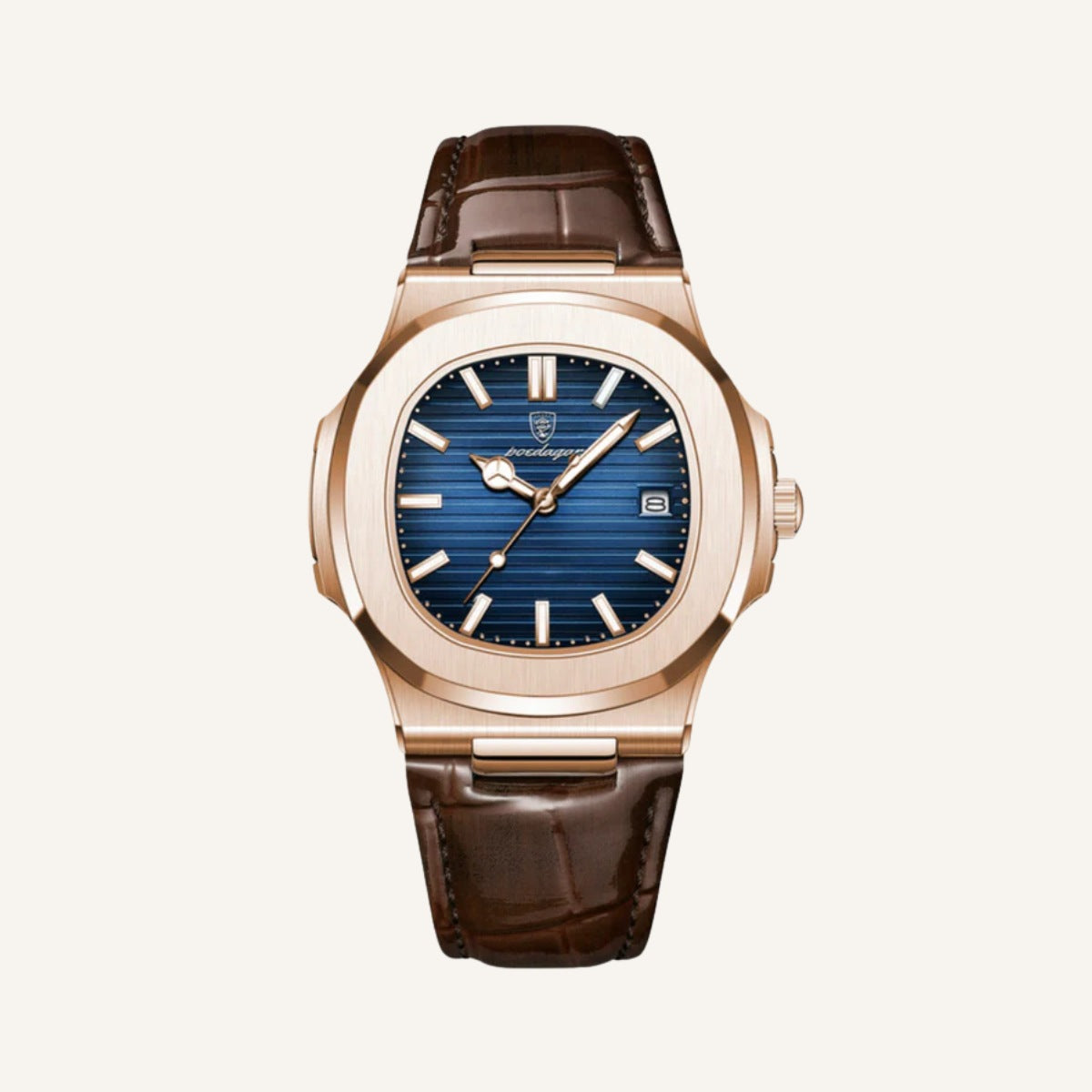 Uhr Luxe Braun Leder