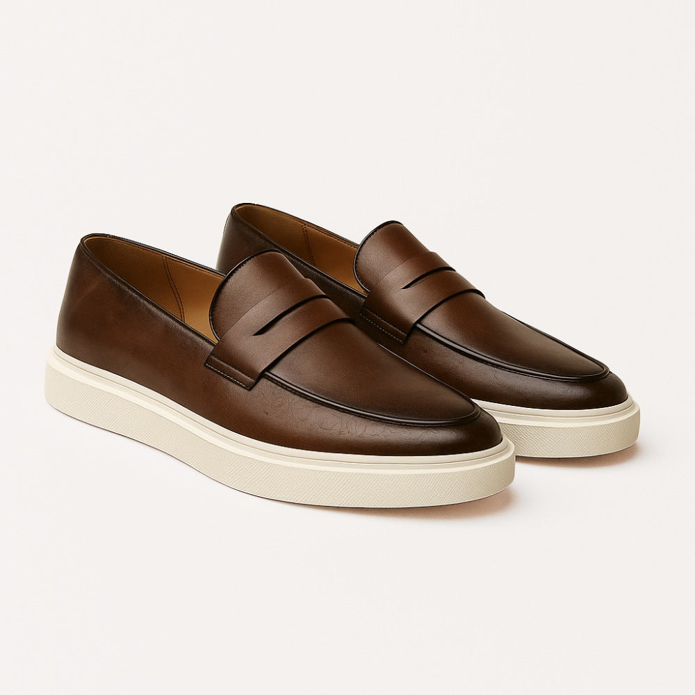 Mocassins Miliani pour homme en cuir italien