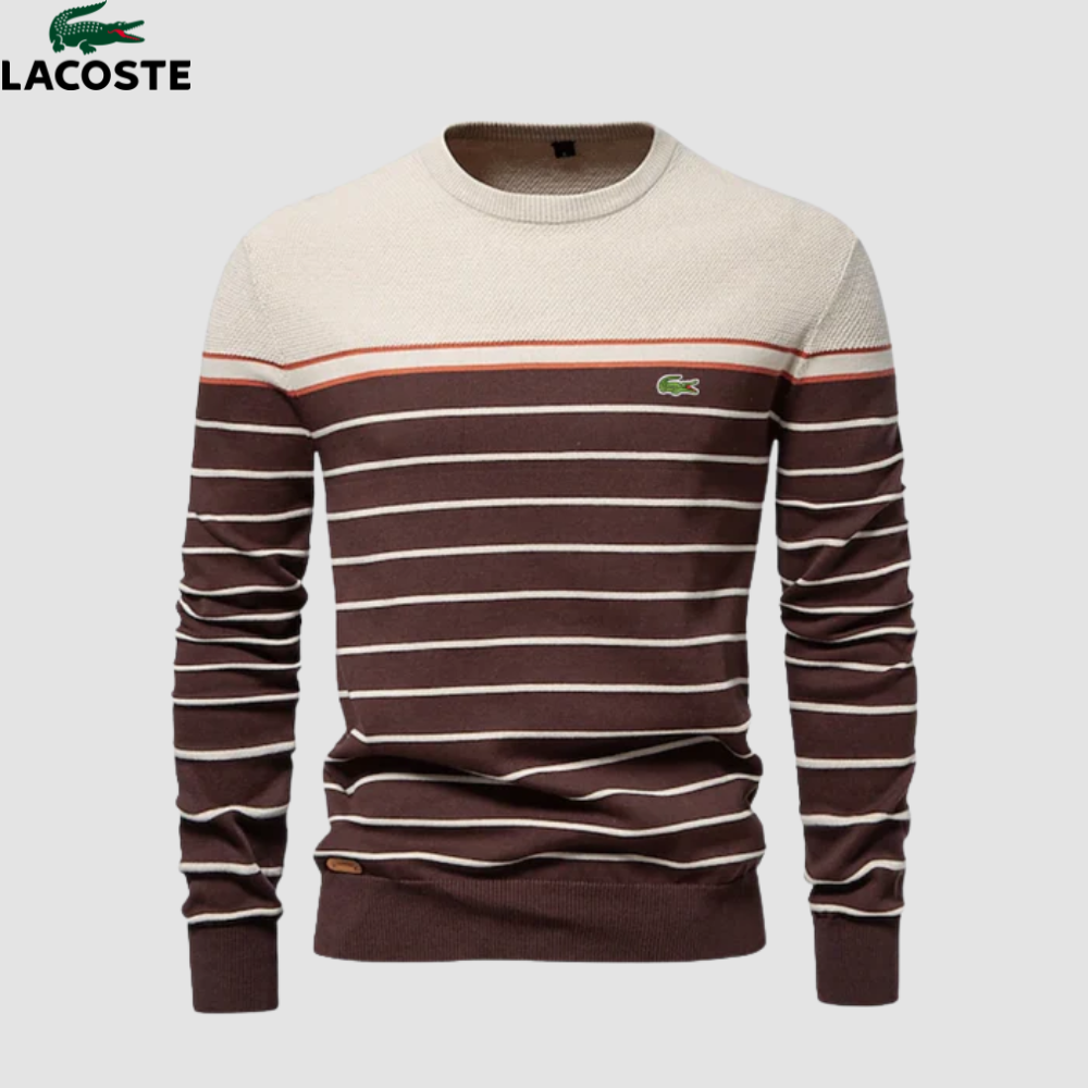 Gestreifter Pullover mit Rundhalsausschnitt