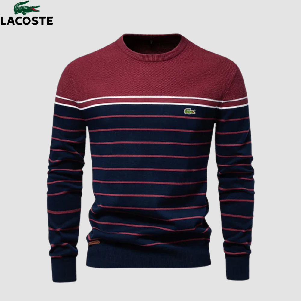 Gestreifter Pullover mit Rundhalsausschnitt