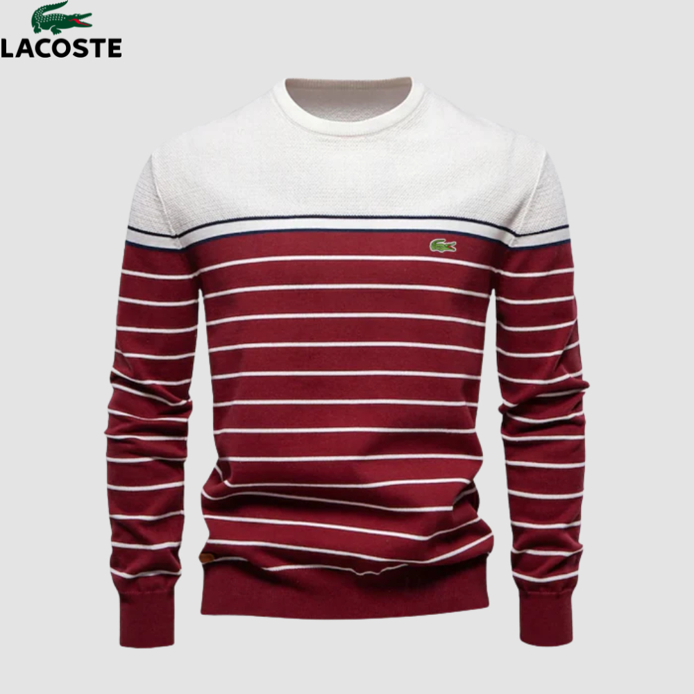 Gestreifter Pullover mit Rundhalsausschnitt