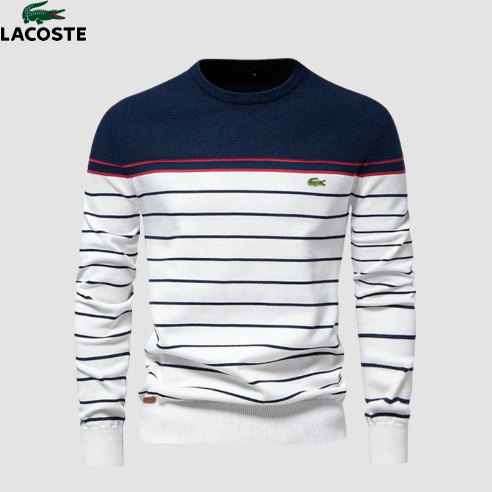 Gestreifter Pullover mit Rundhalsausschnitt