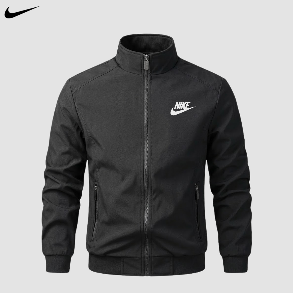 Klassische Stehkragen-Jacke mit Reißverschluss