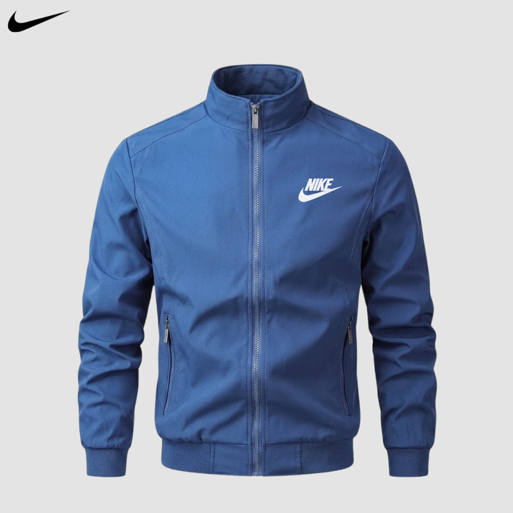 Veste classique à col montant zippé