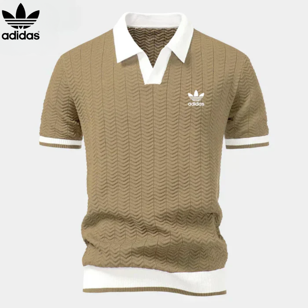Retro Strick-Polohemd