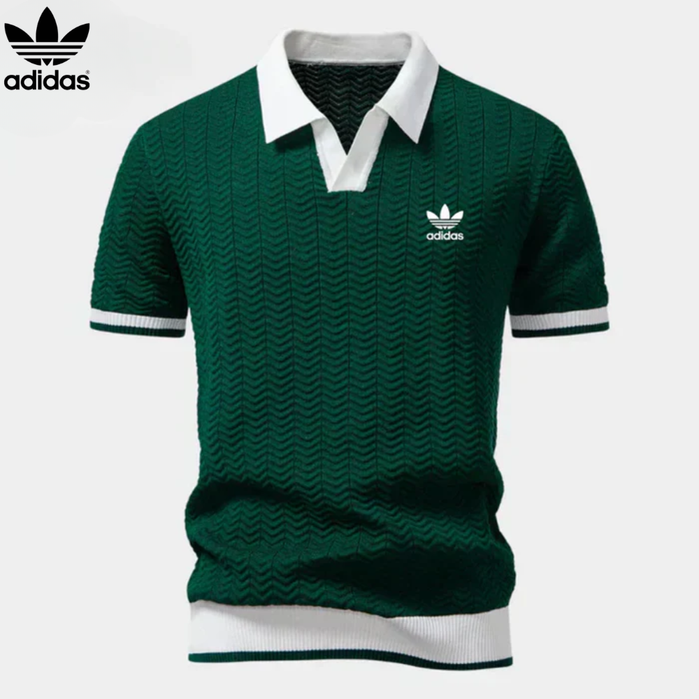 Retro Strick-Polohemd