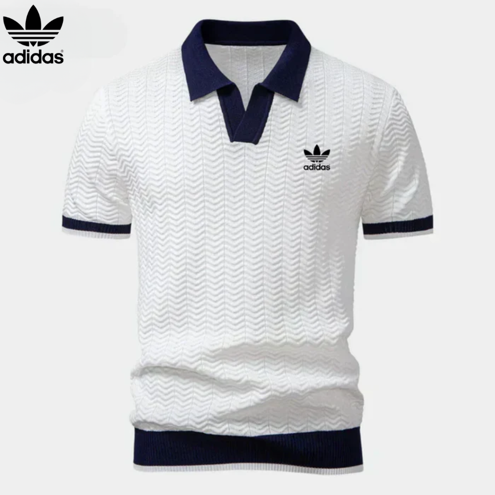 Retro Strick-Polohemd
