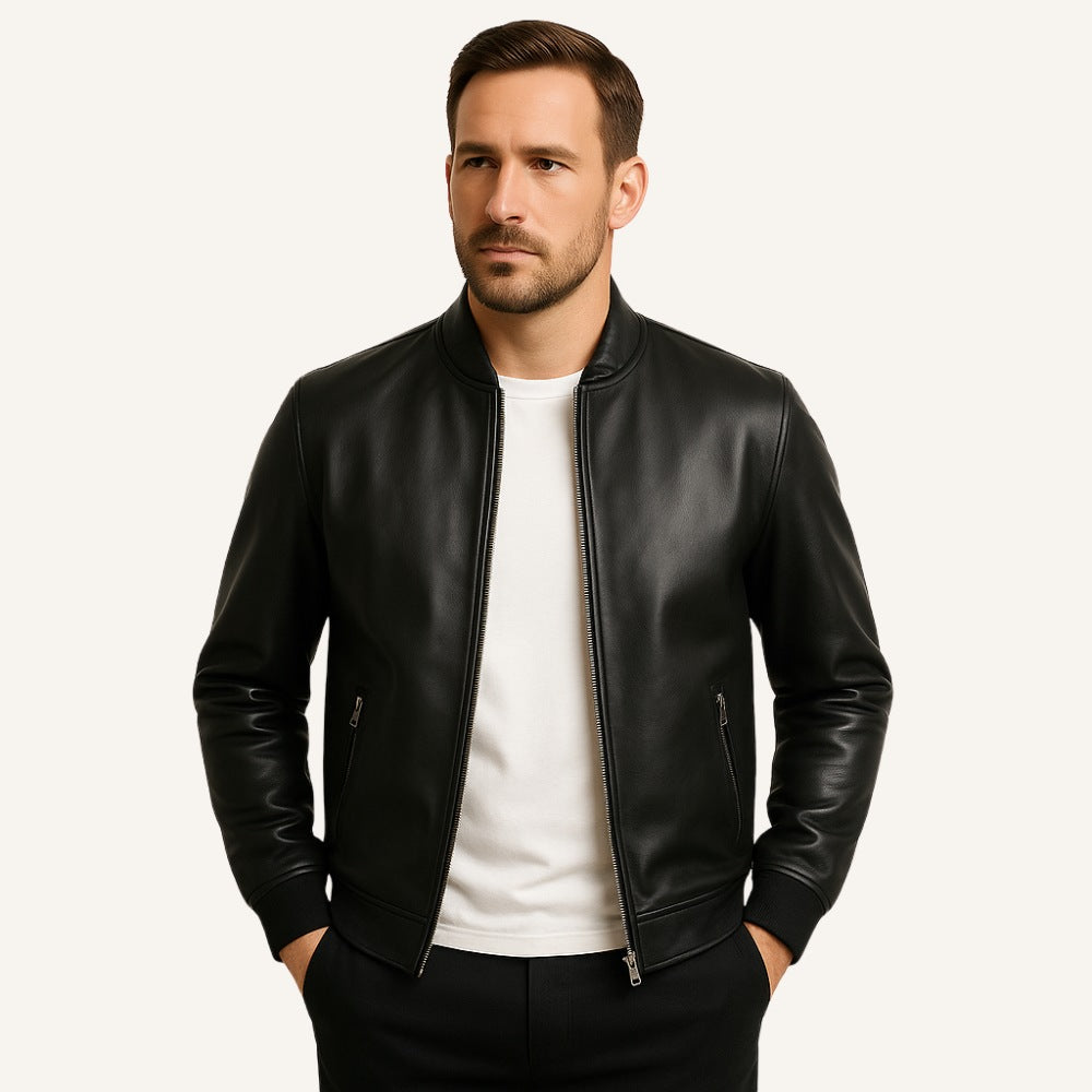 Jacke Gran Nero Herren Leder