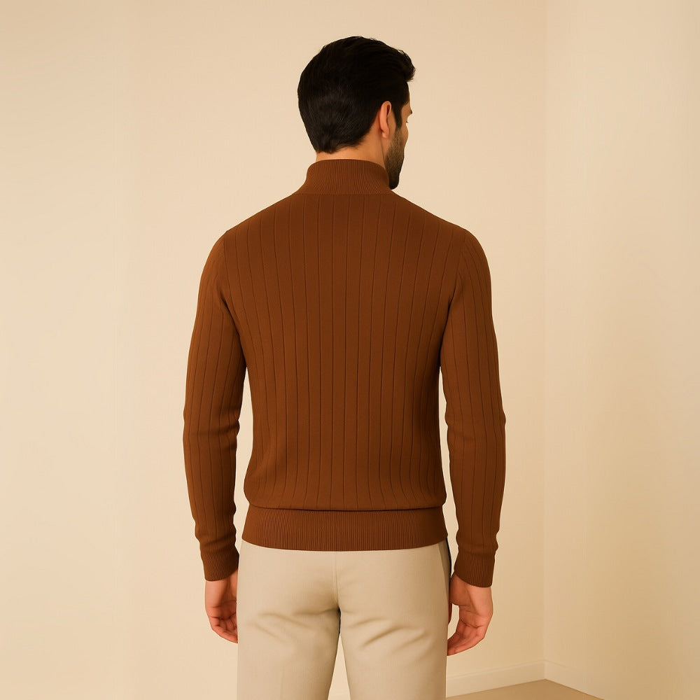 Pull Verri pour homme à col haut zippé