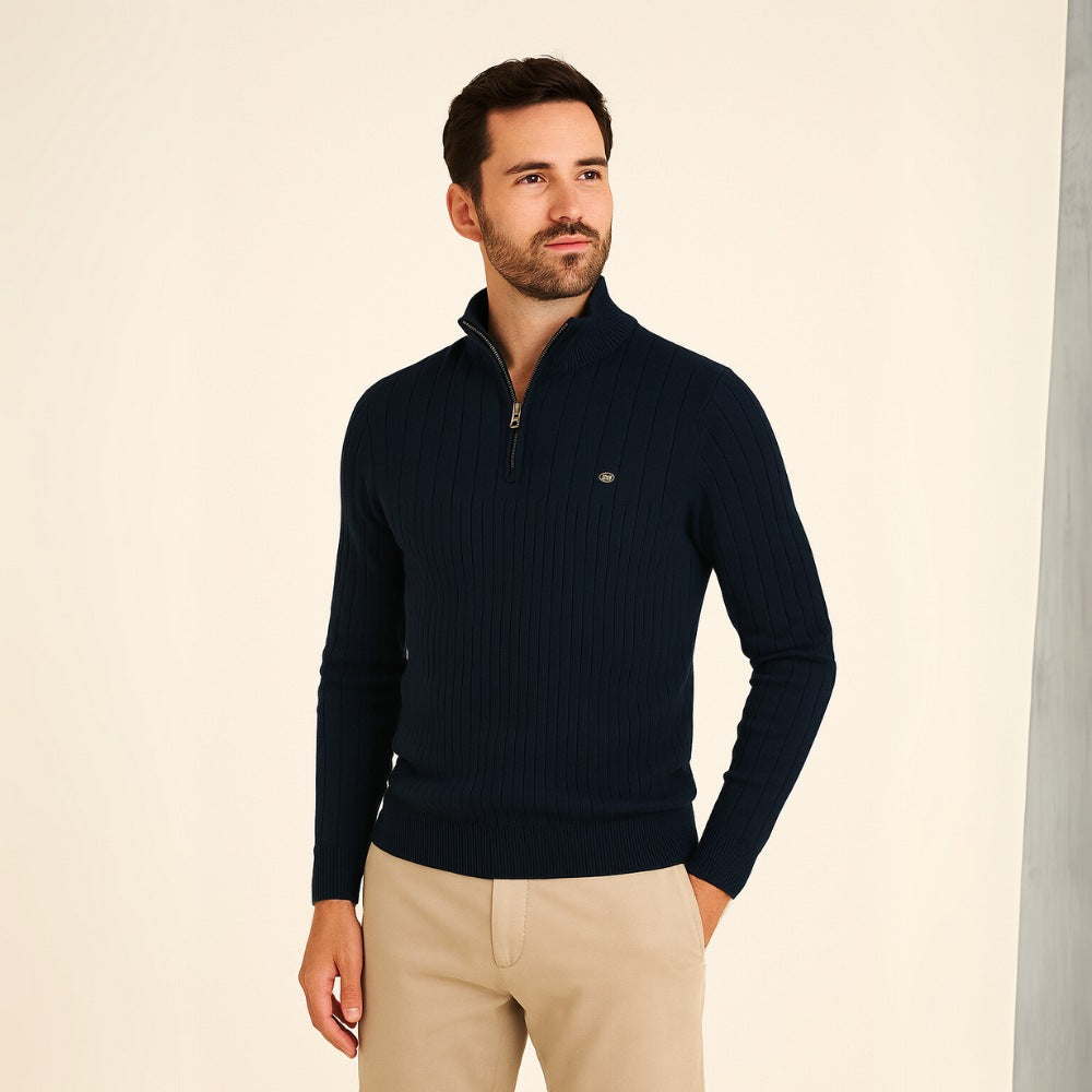 Pull Verri pour homme à col haut zippé