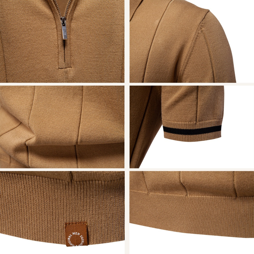 Polo Vissori pour homme à demi-fermeture éclair