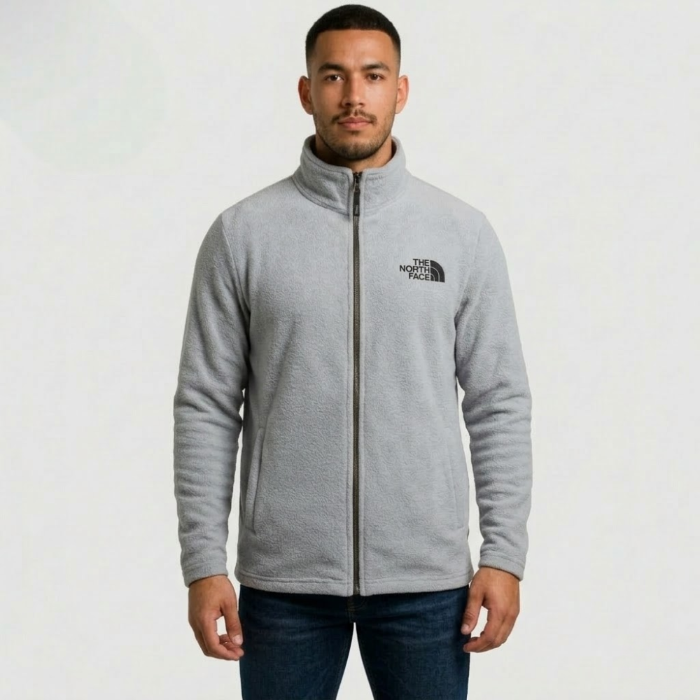 Klassische Fleecejacke mit Reißverschluss